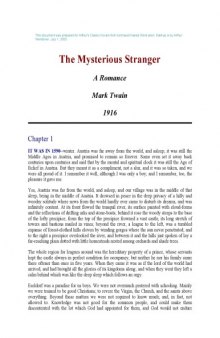 The Mysterious Stranger (Twain, Mark  Mark Twain Library)