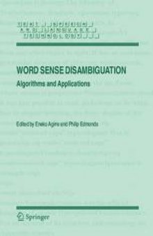 Word Sense Disambiguation: Algorithms and Applications