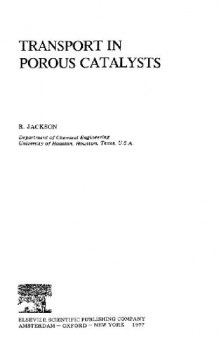 Transport in porous catalysts