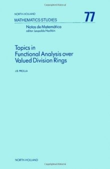 Topics in Functional Analysis over Valued Division Rings 
