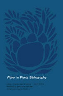 Water-in-Plants Bibliography: References no. 3687 – 5248 / ABD-ZWE