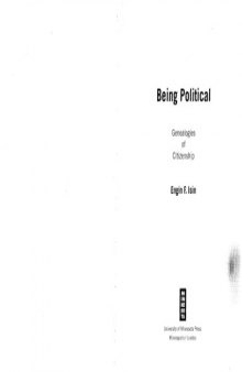 Being Political: Genealogies of Citizenship