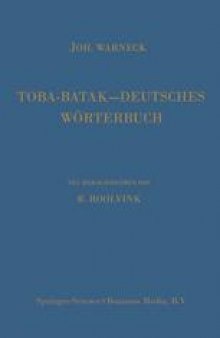 Toba-Batak—Deutsches Wörterbuch