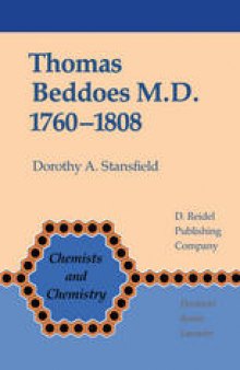 Thomas Beddoes M.D. 1760–1808: Chemist, Physician, Democrat