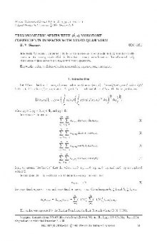 Trigonometric Series With (k,s)-Monotone Coefficients in Spaces with Mixed Quasinorm