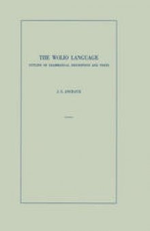 The Wolio Language: Outline of Grammatical Description and Texts