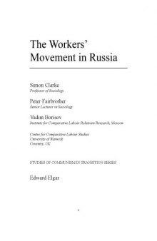 The Workers' Movement in Russia