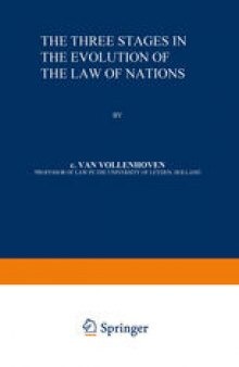 The Three Stages in the Evolution of the Law of Nations