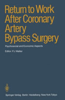 Return to Work After Coronary Artery Bypass Surgery: Psychosocial and Economic Aspects