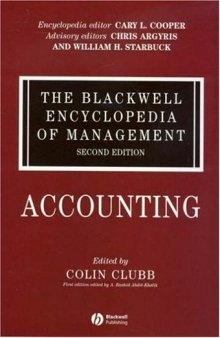 The Blackwell Encyclopedia of Management, Accounting (Blackwell Encyclopaedia of Management) (Volume 1)
