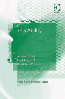 This Ability: An International Legal Perspective of Disability Discrimination