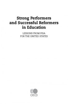 Strong Performers and Successful Reformers in Education: Lessons from PISA for the United States