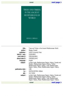 Trees and Timber in the Ancient Mediterranean World (Oxford Reprints)