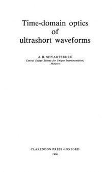 Time-domain optics of ultrashort waveforms