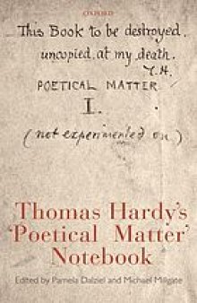 Thomas Hardy's 'Poetical matter' notebook