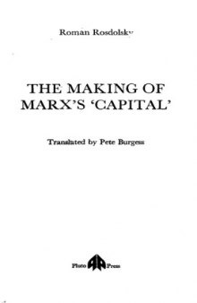 The making of Marx's 'Capital'  