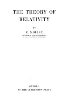 Theory of Relativity (International Series of Monographs on Physics)