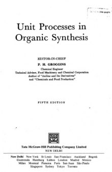 Unit processes in organic synthesis