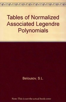 Tables of Normalized Associated Legendre Polynomials