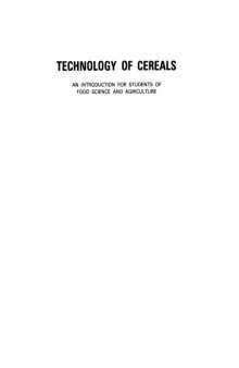 Technology of Cereals, Fourth Edition: An Introduction for Students of Food Science and Agriculture  