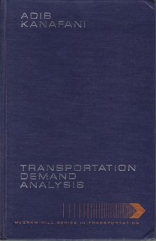 Transportation Demand Analysis (McGraw-Hill series in transportation)