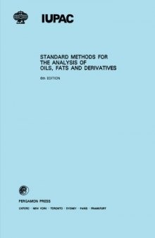 Standard Methods for the Analysis of Oils, Fats and Derivatives