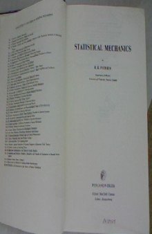 Statistical Mechanics. International Series of Monographs in Natural Philosophy