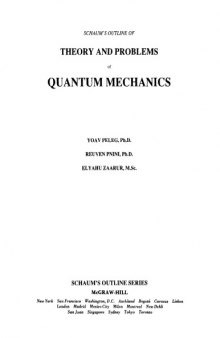 Theory and Problems of Quantum Mechanics [Schaum's Outlines]