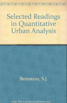 Selected Reading in Quantitative Urban Analysis