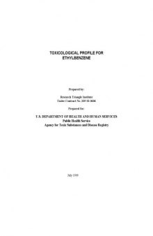 Toxicological profiles - Ethylbenzene