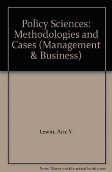 Policy Sciences. Methodologies and Cases