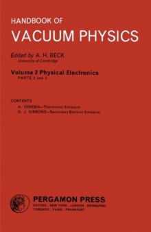 Physical Electronics. Handbook of Vacuum Physics