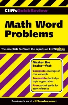 CliffsQuickReview Math Word Problems
