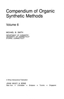 Compendium of Organic Synthetic Methods -Volume 6