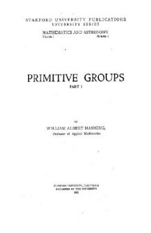 Primitive Groups