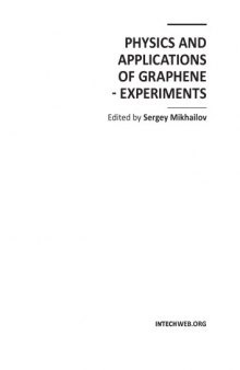 Physics and Applications of Graphene - Experiments