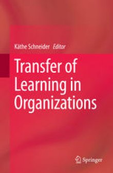 Transfer of Learning in Organizations