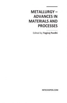 Metallurgy - Advances in Materials and Processes