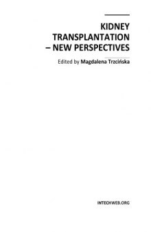 Kidney Transplantation - New Perspectives    