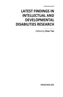 Latest Findings in Intellectual, Developmental Disabilities Research