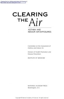 Clearing the air : asthma and indoor air exposures