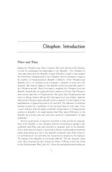 The Clitophon of Plato