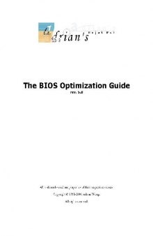 The BIOS optimization guide v5.8