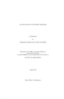 Galois groups of Schubert problems [PhD thesis]