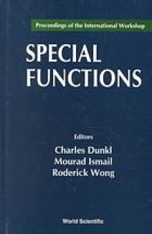 Proceedings of the international workshop, special functions : Hong Kong, 21-25 June 1999