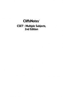 CliffsNotes CSET : multiple subjects