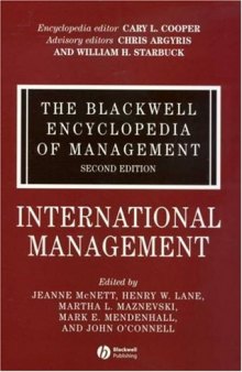 The Blackwell Encyclopedia of Management, International Management (Blackwell Encyclopaedia of Management) (Volume 6)