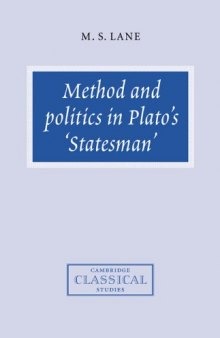Method and Politics in Plato's Statesman (Cambridge Classical Studies)