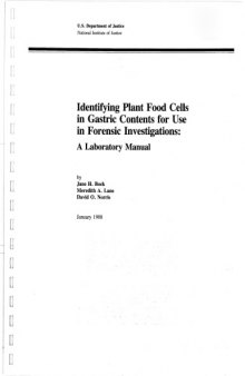 Identifying Plant Food Cells in Gastric Contents for Use in Forensic Investigations: A Laboratory Manual
