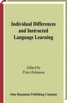 Individual Differences and Instructed Language Learning (Language Learning & Language Teaching)